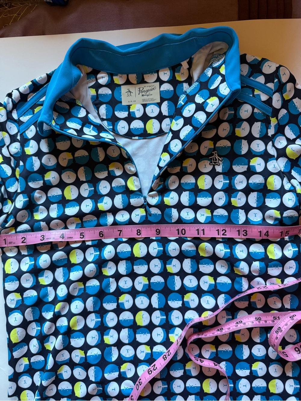 Original Penguin Munsingwear Women's Graphic Cat Print Golf Polo Sz S - Picture 4 of 5